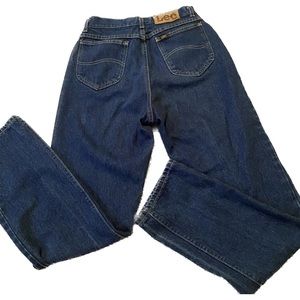 Vintage Lee Womens Blue Jeans Mom Tapered Straight USA Made Size 11 M (27x31)